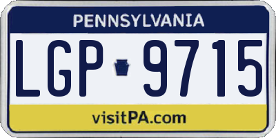 PA license plate LGP9715