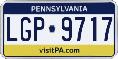 PA license plate LGP9717