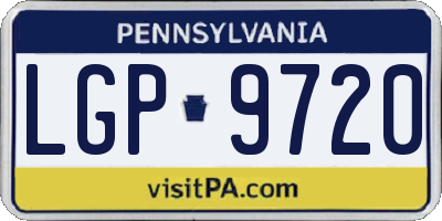 PA license plate LGP9720