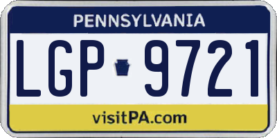 PA license plate LGP9721