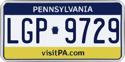 PA license plate LGP9729