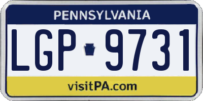 PA license plate LGP9731