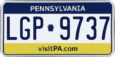 PA license plate LGP9737