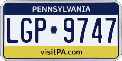 PA license plate LGP9747