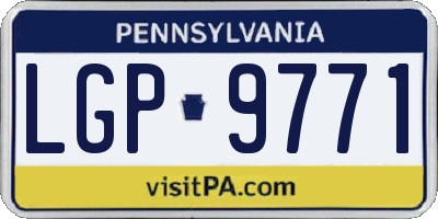 PA license plate LGP9771