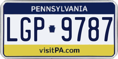 PA license plate LGP9787