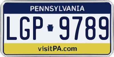PA license plate LGP9789
