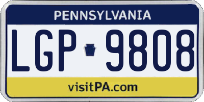PA license plate LGP9808