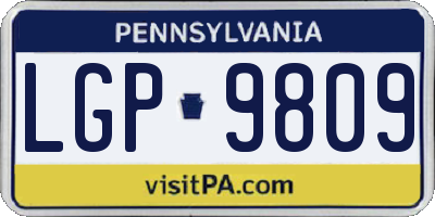 PA license plate LGP9809
