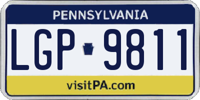 PA license plate LGP9811