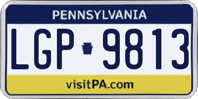 PA license plate LGP9813