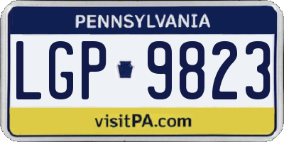 PA license plate LGP9823