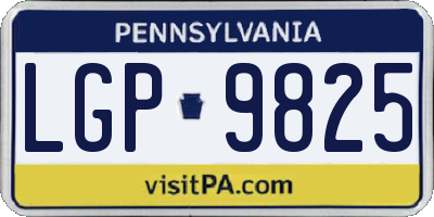PA license plate LGP9825