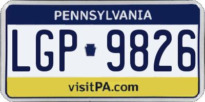 PA license plate LGP9826