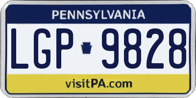 PA license plate LGP9828