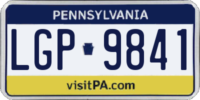 PA license plate LGP9841
