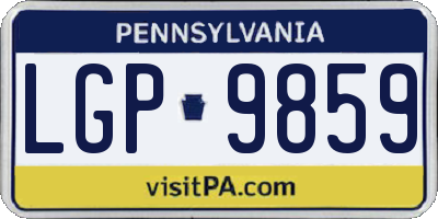 PA license plate LGP9859