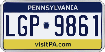 PA license plate LGP9861