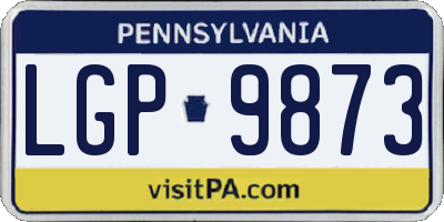 PA license plate LGP9873