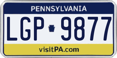 PA license plate LGP9877