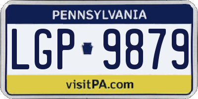PA license plate LGP9879