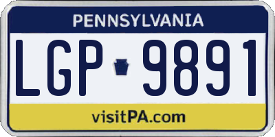 PA license plate LGP9891