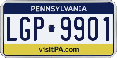 PA license plate LGP9901