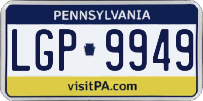 PA license plate LGP9949
