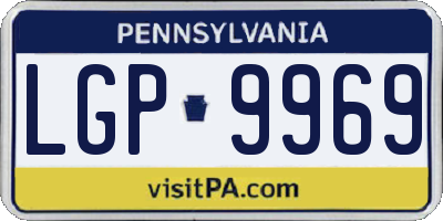 PA license plate LGP9969