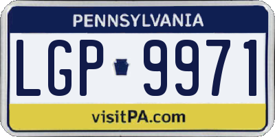 PA license plate LGP9971