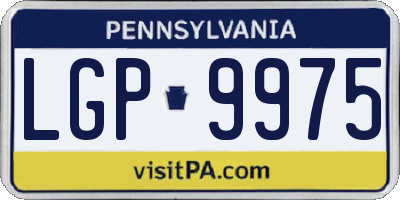 PA license plate LGP9975
