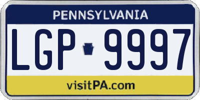 PA license plate LGP9997