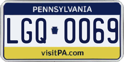 PA license plate LGQ0069