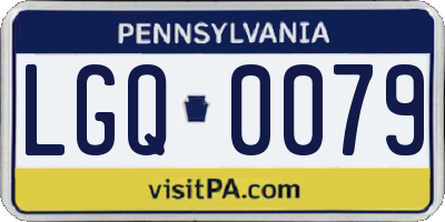 PA license plate LGQ0079