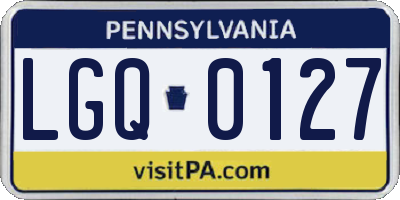 PA license plate LGQ0127
