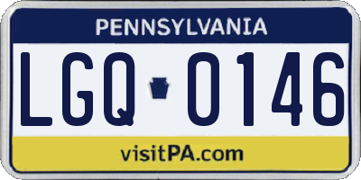 PA license plate LGQ0146