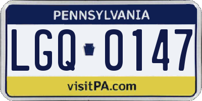 PA license plate LGQ0147