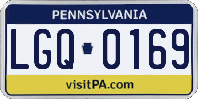 PA license plate LGQ0169