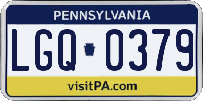 PA license plate LGQ0379