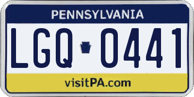 PA license plate LGQ0441