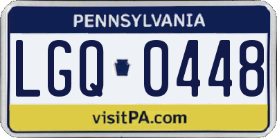 PA license plate LGQ0448