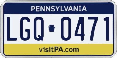 PA license plate LGQ0471