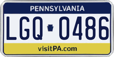 PA license plate LGQ0486