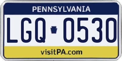 PA license plate LGQ0530