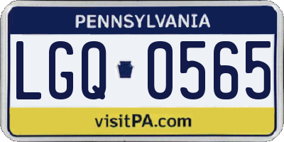 PA license plate LGQ0565