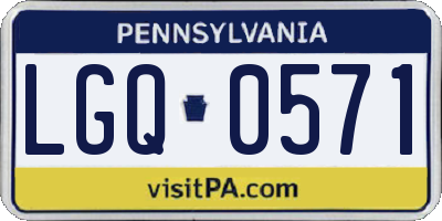 PA license plate LGQ0571