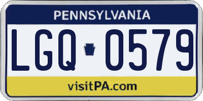 PA license plate LGQ0579