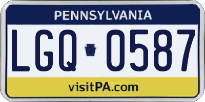PA license plate LGQ0587