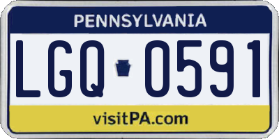 PA license plate LGQ0591