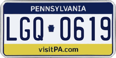 PA license plate LGQ0619